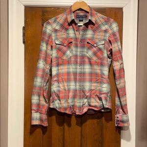 Ralph Lauren blue label western snap closure shirt